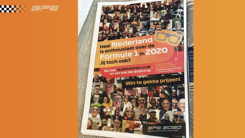Massaal campagne voeren: Online en in print: heel Nederland is enthousiast over de Formule 1 in 2020. Jij toch ook?